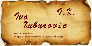 Ivo Kuburović vizit kartica